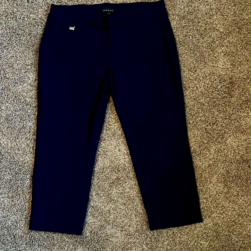 Dark Blue Premise Dress Capri Pants